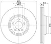 Mintex Brake Discs Front Vented Set Of 2 MDC1661 374mm thumbnail