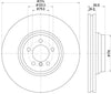 Mintex Brake Discs Front Vented Set Of 2 MDC1661 374mm thumbnail
