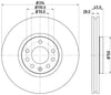 Mintex Brake Discs Front Vented Set Of 2 MDC1674 314mm thumbnail