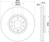 Mintex Brake Discs Front Vented Set Of 2 MDC1674 314mm thumbnail