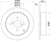 Mintex Brake Discs Rear Solid Set Of 2 MDC1678C 258mm thumbnail