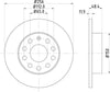Mintex Brake Discs Rear Solid Set Of 2 MDC1679C 256mm thumbnail
