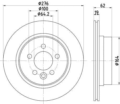 Mintex Brake Discs Rear Vented Set Of 2 MDC1683 276mm - image 3