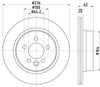 Mintex Brake Discs Rear Vented Set Of 2 MDC1683 276mm thumbnail