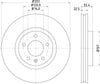 Mintex Brake Discs Front Vented Set Of 2 MDC1705 333mm thumbnail