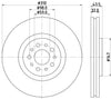 Mintex Brake Discs Front Vented Set Of 2 MDC1712 310mm thumbnail