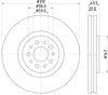 Mintex Brake Discs Front Vented Set Of 2 MDC1712 310mm thumbnail