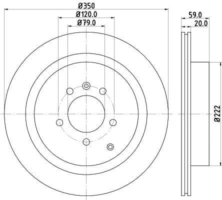 Mintex Brake Discs Rear Vented Set Of 2 MDC1715C 350mm - image 3