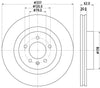 Mintex Brake Discs Front Vented Set Of 2 MDC1716 337mm thumbnail