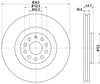 Mintex Brake Discs Front Vented Set Of 2 MDC1718 345mm thumbnail