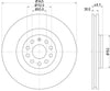 Mintex Brake Discs Front Vented Set Of 2 MDC1718 345mm thumbnail