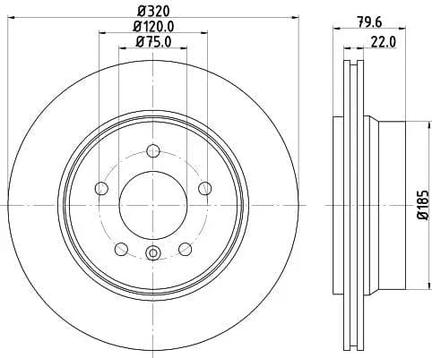 Mintex Brake Discs Rear Vented Set Of 2 MDC1720 320mm - image 3