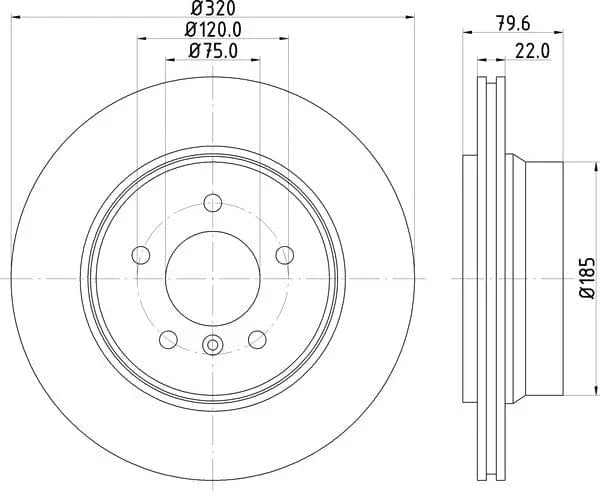 Mintex Brake Discs Rear Vented Set Of 2 MDC1720 320mm - image 4