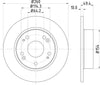 Mintex Brake Discs Rear Solid Set Of 2 MDC1721C 260mm thumbnail