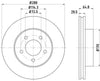 Mintex Brake Discs Front Vented Set Of 2 MDC1724 288mm thumbnail