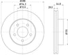 Mintex Brake Discs Front Vented Set Of 2 MDC1724 288mm thumbnail
