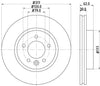 Mintex Brake Discs Front Vented Set Of 2 MDC1727C 317mm thumbnail