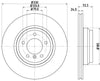 Mintex Brake Discs Front Vented Set Of 2 MDC1732C 330mm thumbnail