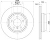 Mintex Brake Discs Front Vented Set Of 2 MDC1732C 330mm thumbnail
