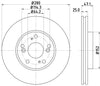 Mintex Brake Discs Front Vented Set Of 2 MDC1738 280mm thumbnail