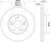Mintex Brake Discs Front Vented Set Of 2 MDC1738 280mm thumbnail