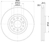Mintex Brake Discs Front Vented Set Of 2 MDC1739 305mm thumbnail