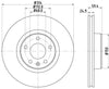 Mintex Brake Discs Front Vented Set Of 2 MDC1742C 314mm thumbnail