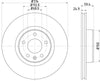 Mintex Brake Discs Front Vented Set Of 2 MDC1742C 314mm thumbnail
