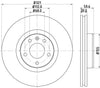 Mintex Brake Discs Front Vented Set Of 2 MDC1743C 321mm thumbnail