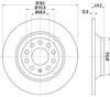 Mintex Brake Discs Rear Solid Set Of 2 MDC1744C 302mm thumbnail
