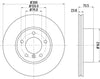 Mintex Brake Discs Front Vented Set Of 2 MDC1745C 300mm thumbnail