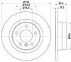 Mintex Brake Discs Rear Solid Set Of 2 MDC1746C 296mm thumbnail