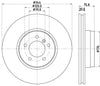 Mintex Brake Discs Front Vented Set Of 2 MDC1750 344mm thumbnail