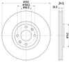Mintex Brake Discs Front Vented Set Of 2 MDC1755 302mm thumbnail