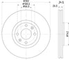 Mintex Brake Discs Front Vented Set Of 2 MDC1755 302mm thumbnail