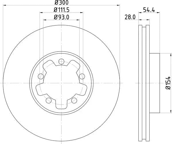 Mintex Brake Discs Front Vented Set Of 2 MDC1760C 300mm - image 4
