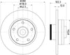 Mintex Brake Discs Rear Solid Set Of 2 MDC1764 280mm thumbnail