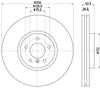 Mintex Brake Discs Front Vented Set Of 2 MDC1765 356mm thumbnail