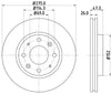 Mintex Brake Discs Front Vented Set Of 2 MDC1768 275mm thumbnail