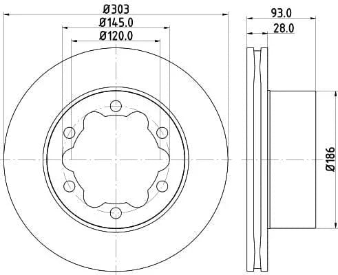 Mintex Brake Discs Rear Vented Set Of 2 MDC1773 303mm - image 3