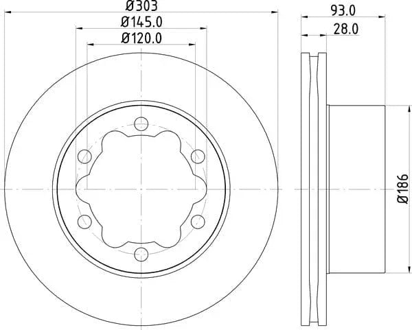 Mintex Brake Discs Rear Vented Set Of 2 MDC1773 303mm - image 4