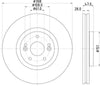 Mintex Brake Discs Front Vented Set Of 2 MDC1774 308mm thumbnail