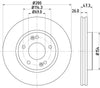 Mintex Brake Discs Front Vented Set Of 2 MDC1780C 280mm thumbnail