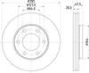 Mintex Brake Discs Front Vented Set Of 2 MDC1785 285mm thumbnail