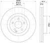 Mintex Brake Discs Front Vented Set Of 2 MDC1788 330mm thumbnail