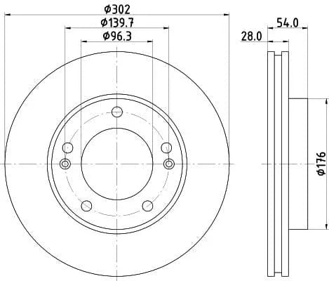 Mintex Brake Discs Front Vented Set Of 2 MDC1797 302mm - image 3