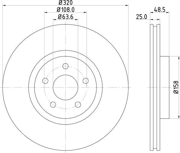 Mintex Brake Discs Front Vented Set Of 2 MDC1800C 320mm - image 4