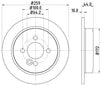Mintex Brake Discs Rear Solid Set Of 2 MDC1804C 259mm thumbnail