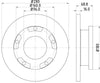 Mintex Brake Discs Rear Solid Set Of 2 MDC1808C 280mm thumbnail