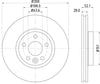 Mintex Brake Discs Front Vented Set Of 2 MDC1809C 300mm thumbnail